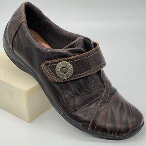 Clarks Loafer Womens Size 8 Brown Leather Slip On Shoes Artisan Kessa Betty